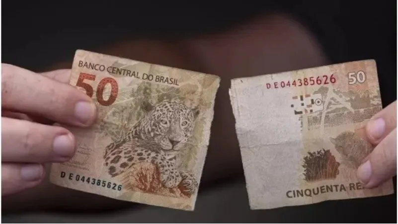 Nota rasgada ou colada vale? Veja as regras do Banco Central para células danificadas