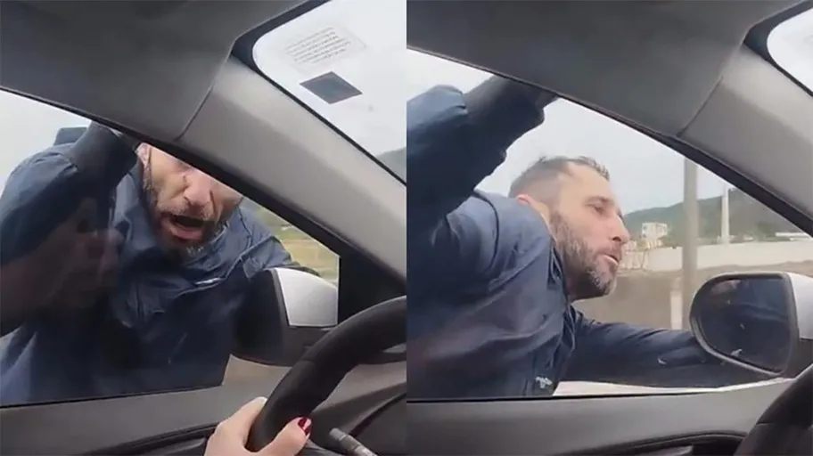 Tentativa de assalto: homem se pendura em carro de professora e foge após reação de motociclistas