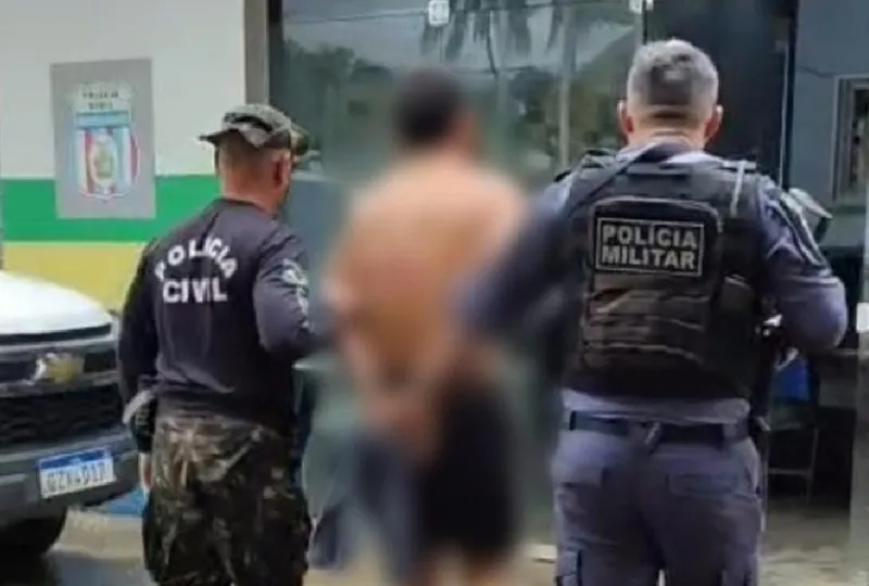 Polícia Civil prendem homem que agrediu uma criança com um pedaço de madeira