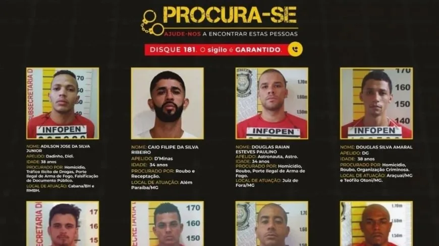 Minas atualiza lista com 12 procurados do crime organizado; veja quem são
