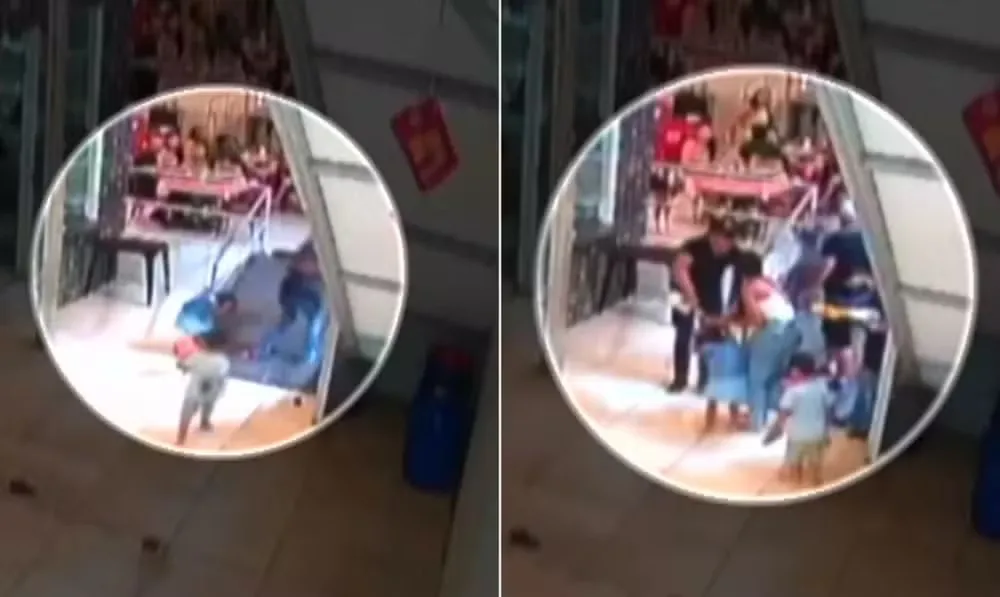 Bolada em garçonete faz caldo de feijão FERVENDO cair em criança na brinquedoteca e PM de folga age às pressas