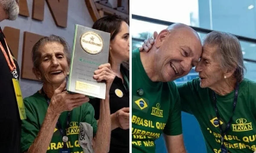 Idosa de 92 anos realiza sonho de trabalhar na Havan e conquista recorde de CLT mais velha do Brasil